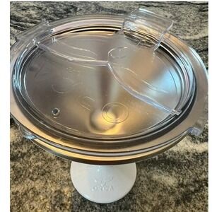ORCA Chasertini Insulated Martini Glass Unisex 8oz Pearl White Whale Tail Lid